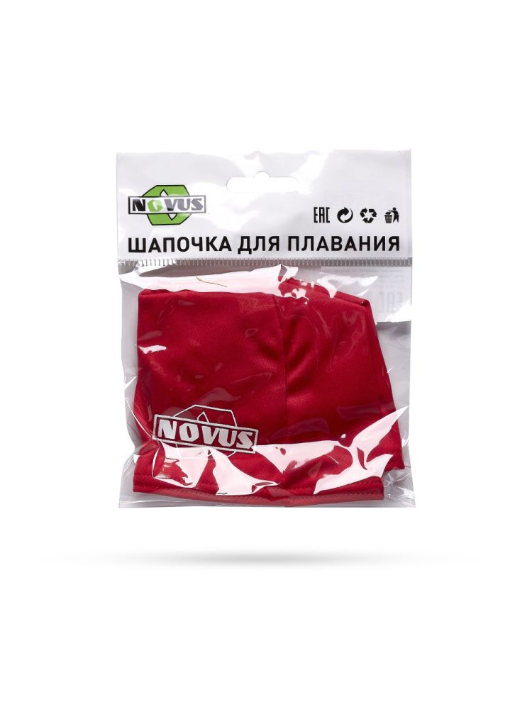 Шапочка для плавания Novus NPC-40 полиэстер красная 750_1000