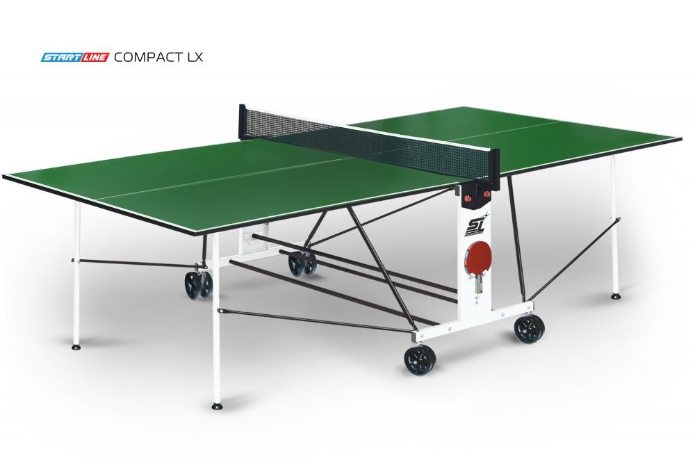 Теннисный стол Start Line Compact LX Green с сеткой 1000_669