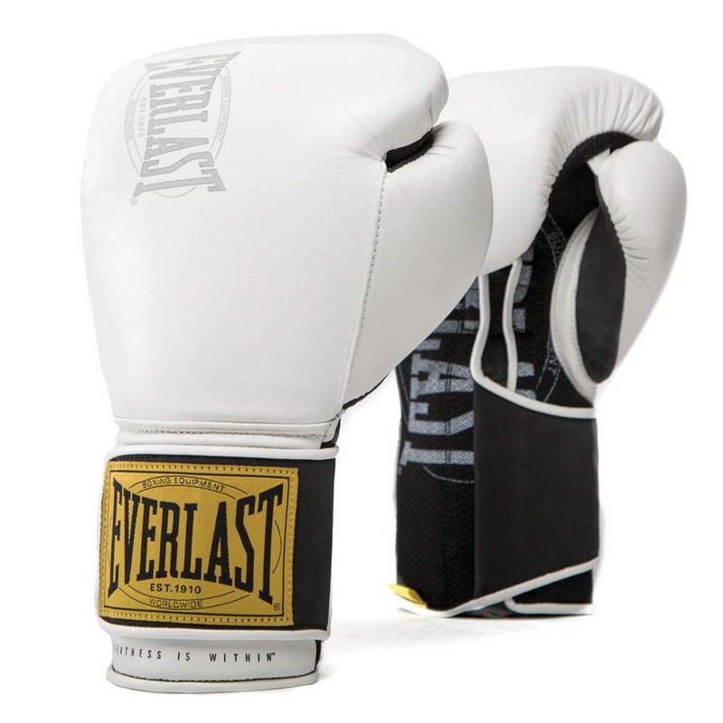 Боксерские перчатки Everlast 1910 Classic 12oz белый P00001705 800_800