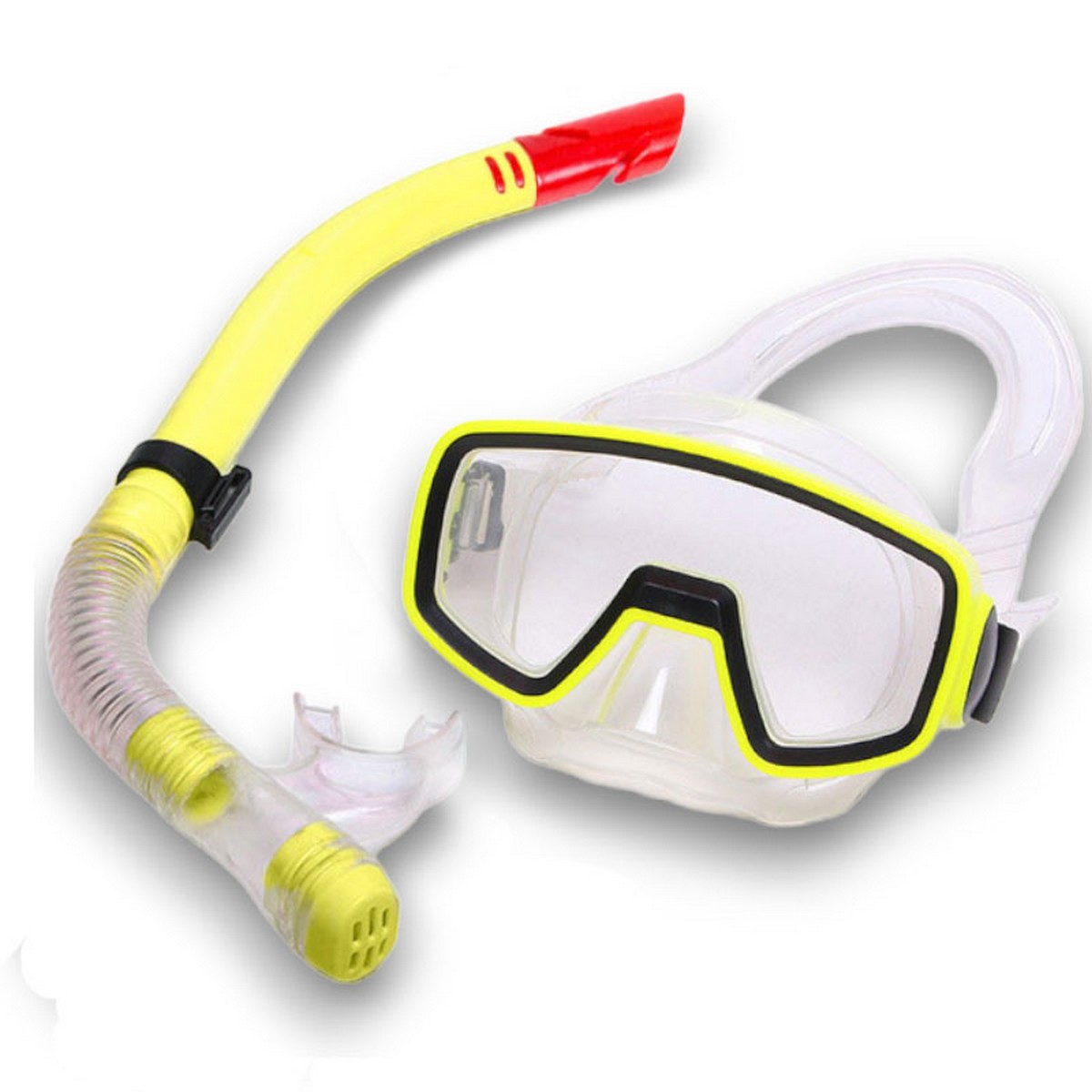 Набор для плавания детский Sportex маска+трубка (ПВХ) E41226 желтый 1200_1200