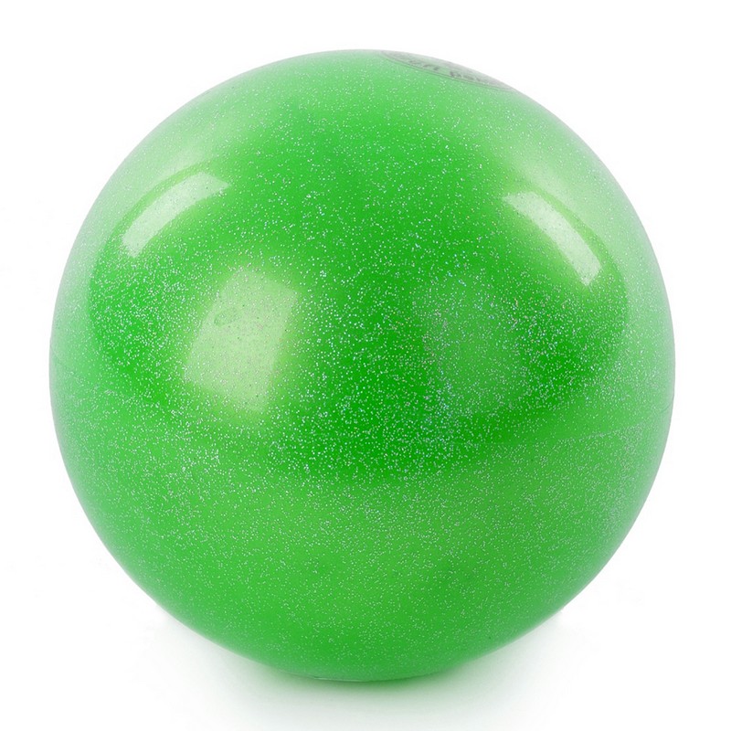 Мяч для художественной гимнастики d15см AB2803B зеленый металлик 800_800