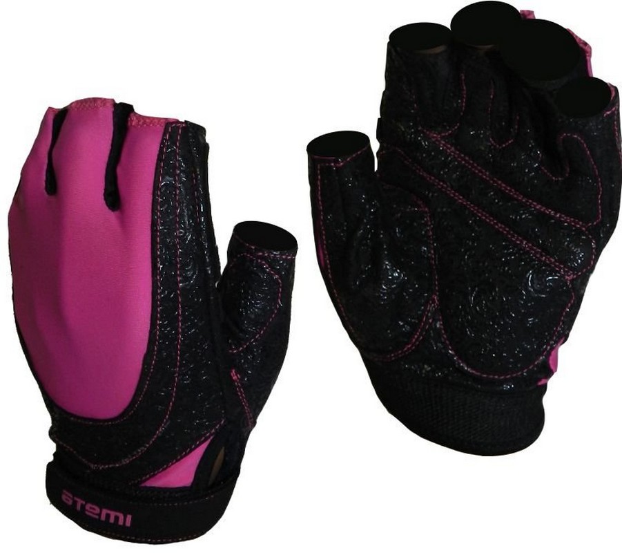 Перчатки для фитнеса Atemi AFG06P черно-розовые 901_800