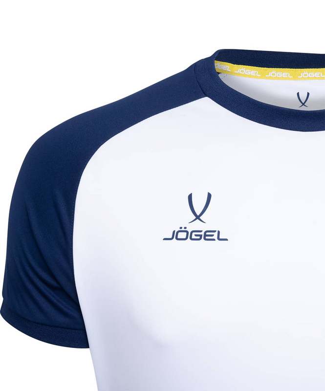 Футболка футбольная Jogel JFT-1021-019-K, белый/темно-синий, детская 665_800