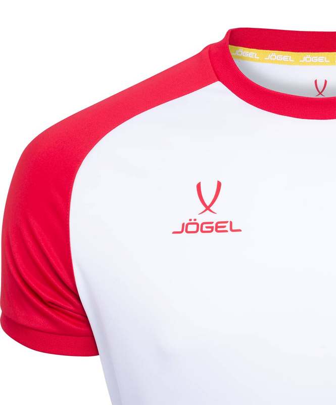 Футболка футбольная Jogel JFT-1021-012-K, белый/красный, детская 665_800