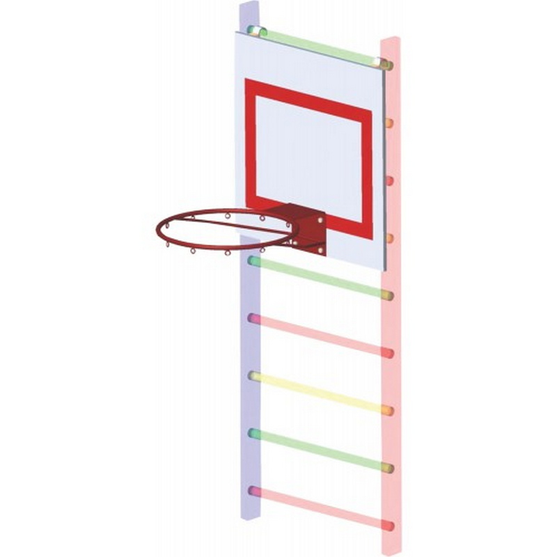 Щит баскетбольный навесной на шведскую стенку с кольцом Dinamika ZSO-002344 800_800