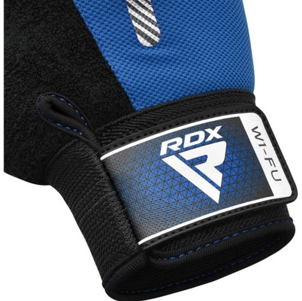 Перчатки RDX Gym Weight Lifting W1F черный\синий 1024_1020