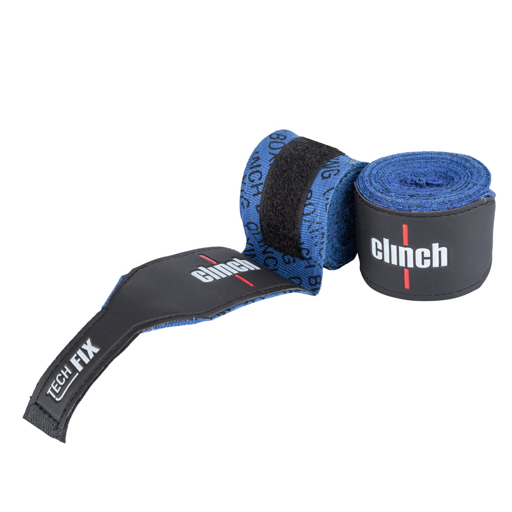 Бинты эластичные Clinch Boxing Crepe Bandage Tech Fix синие C140 1000_1000