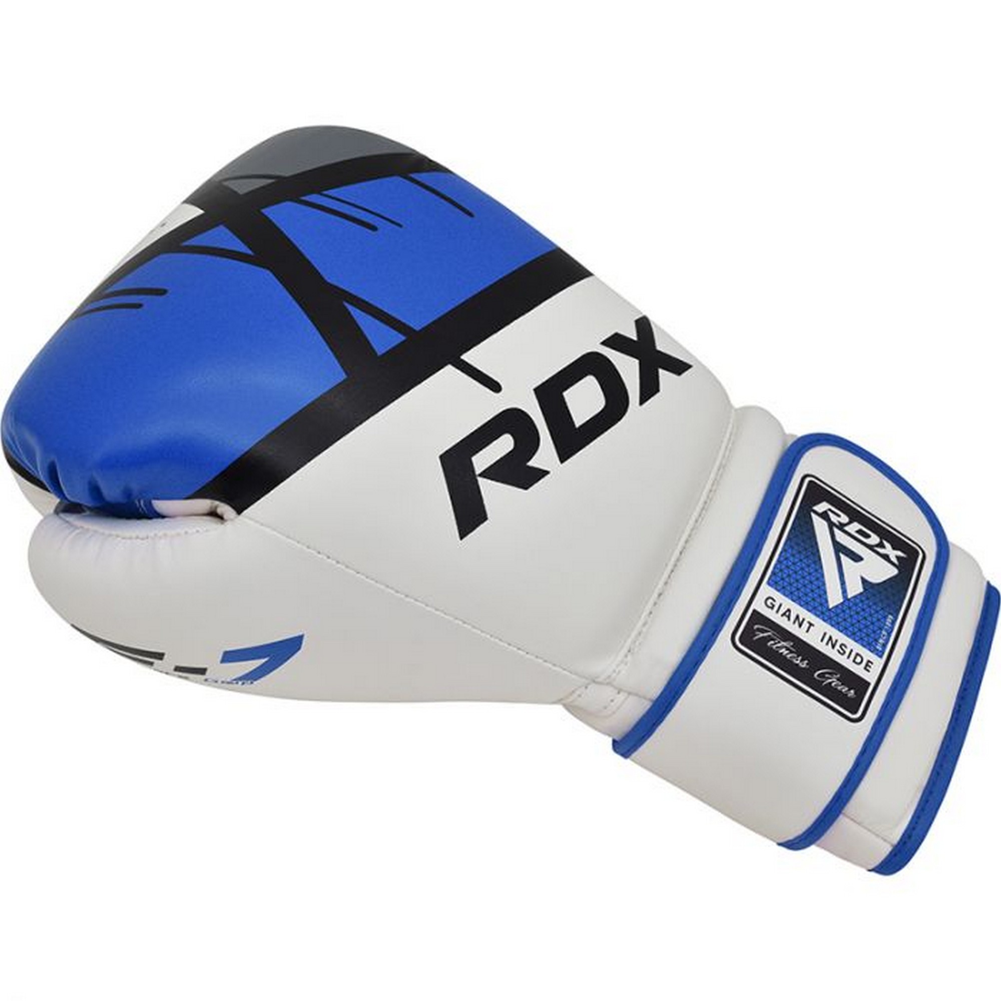 Перчатки тренировочные RDX BGR-F7U-14oz белый\синий 2000_2000
