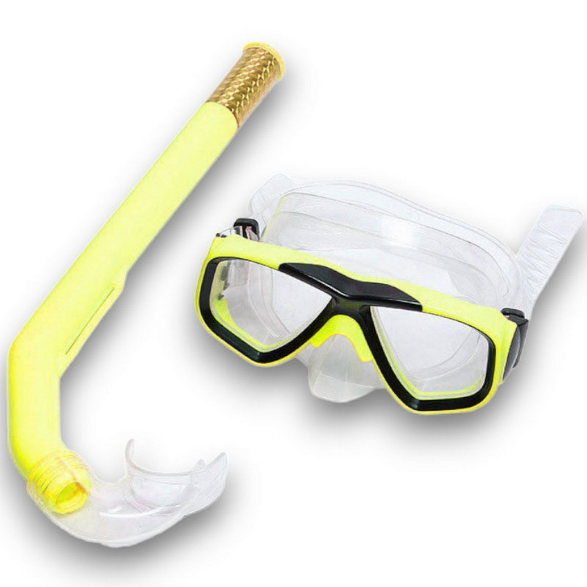 Набор для плавания детский Sportex маска+трубка (ПВХ) E41217 желтый 1200_1200