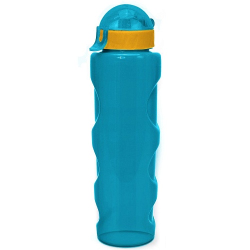 Бутылка для воды LIFESTYLE со шнурком, 700 ml., anatomic, прозрачно/морской зеленый КК0161 500_500