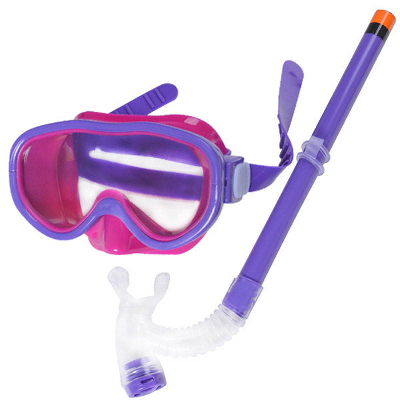 Набор для плавания маска+трубка Sportex E33114-4 фиолетовый, (ПВХ) 800_800