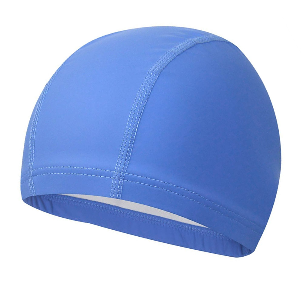 Шапочка для плавания одноцветная ПУ (синяя) Sportex E39704 1000_1000