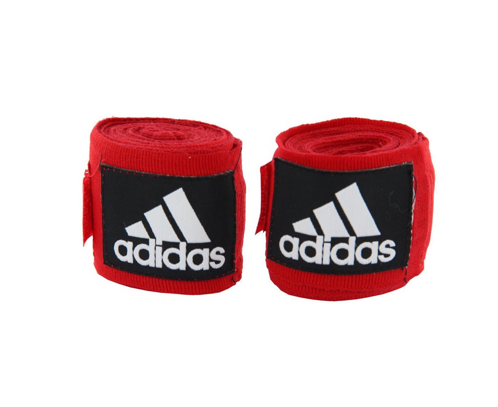 Бинты эластичные Adidas AIBA Rules Boxing Crepe Bandage (пара) adiBP031 красные 979_800