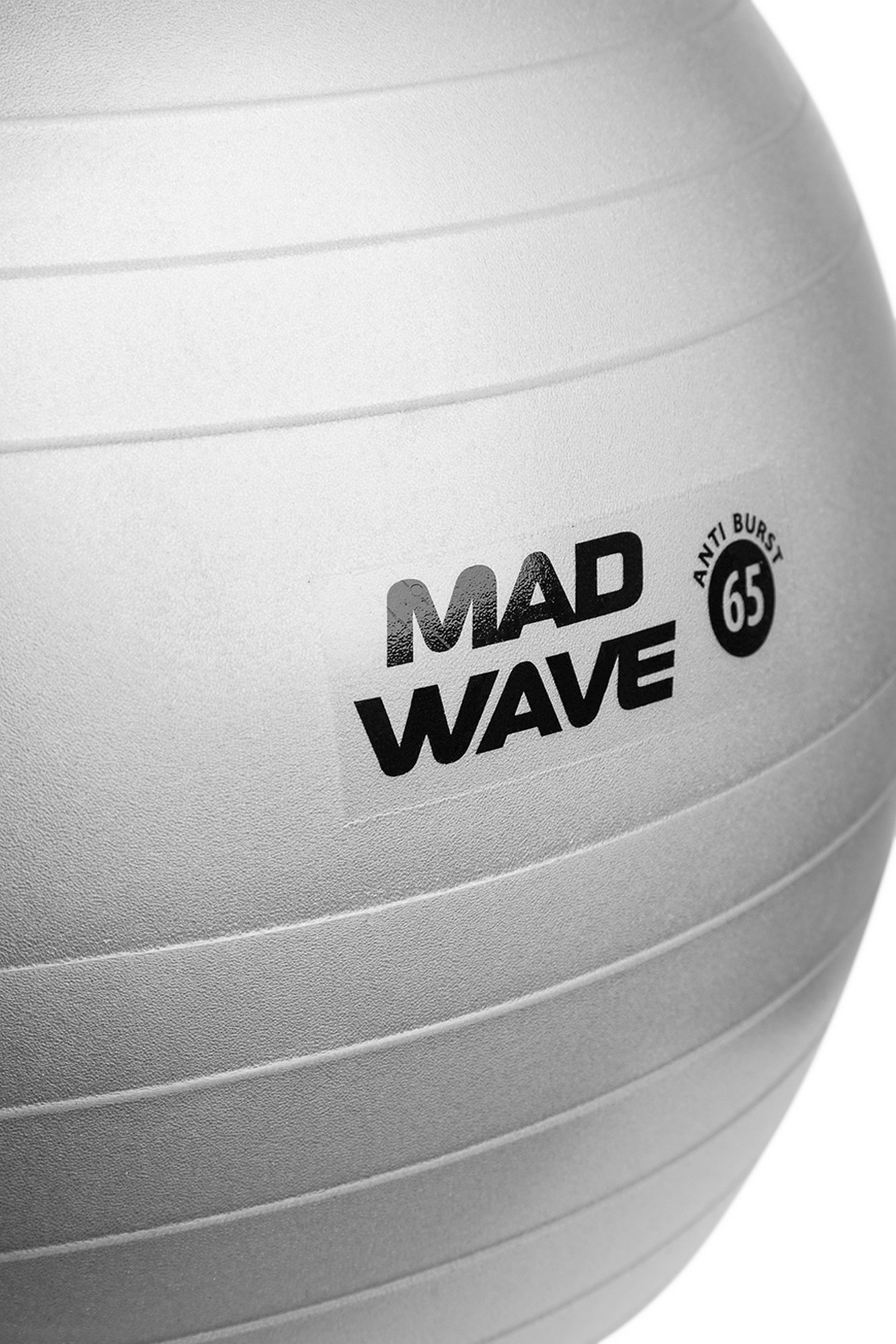 Мяч для фитнеса 65см Mad Wave Anti Burst GYM Ball M1310 01 2 12W серебро 1333_2000