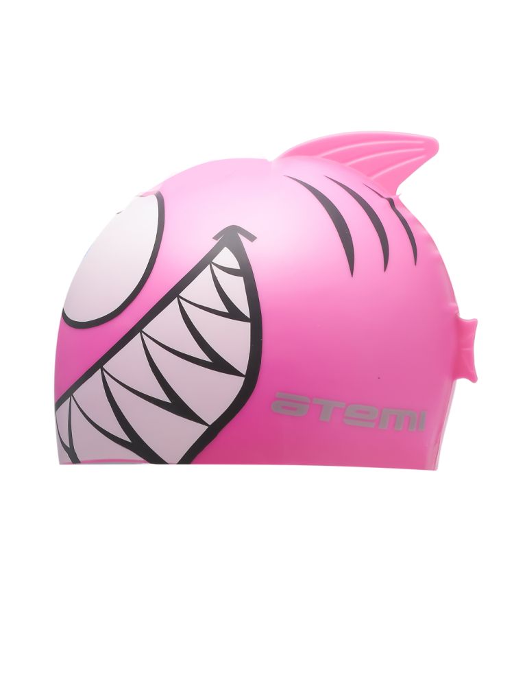 Шапочка для плавания Atemi FC204 рыбка, розовый 750_1000