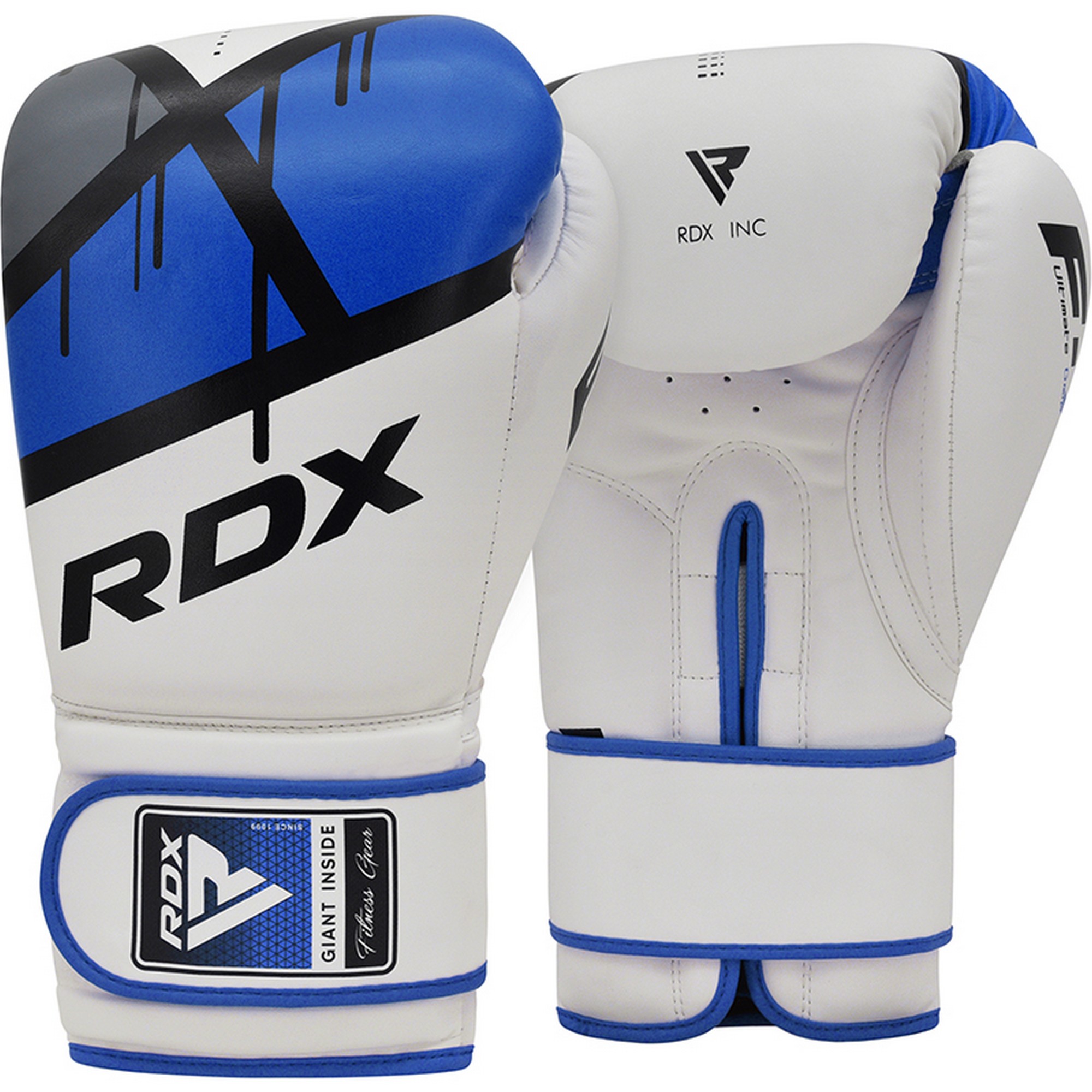 Перчатки тренировочные RDX BGR-F7U-16oz белый\синий 2000_2000