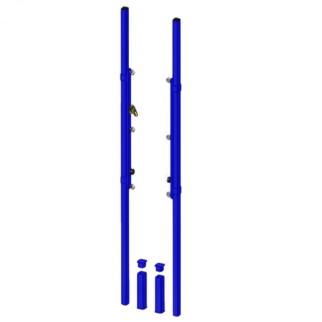 Стойки волейбольные универсальные со стаканами с системой натяжения (цвет синий) Dinamika ZSO-004271 650_650
