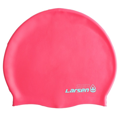 Шапочка плавательная Larsen MC48, силикон, розовый 500_500