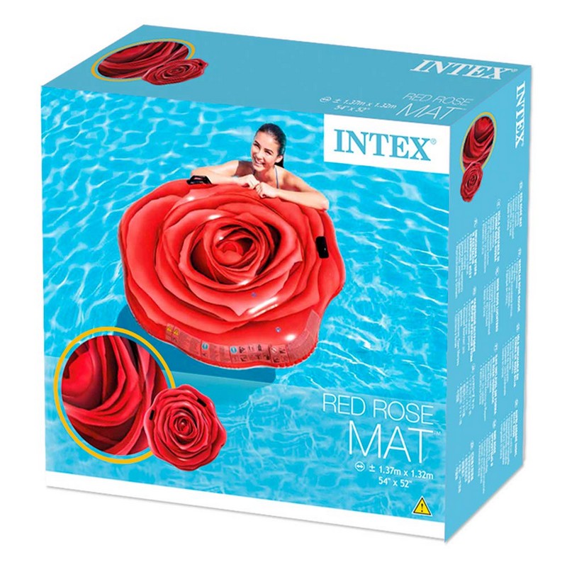 Надувной плотик Intex Роза 137х132 см 58783 800_800