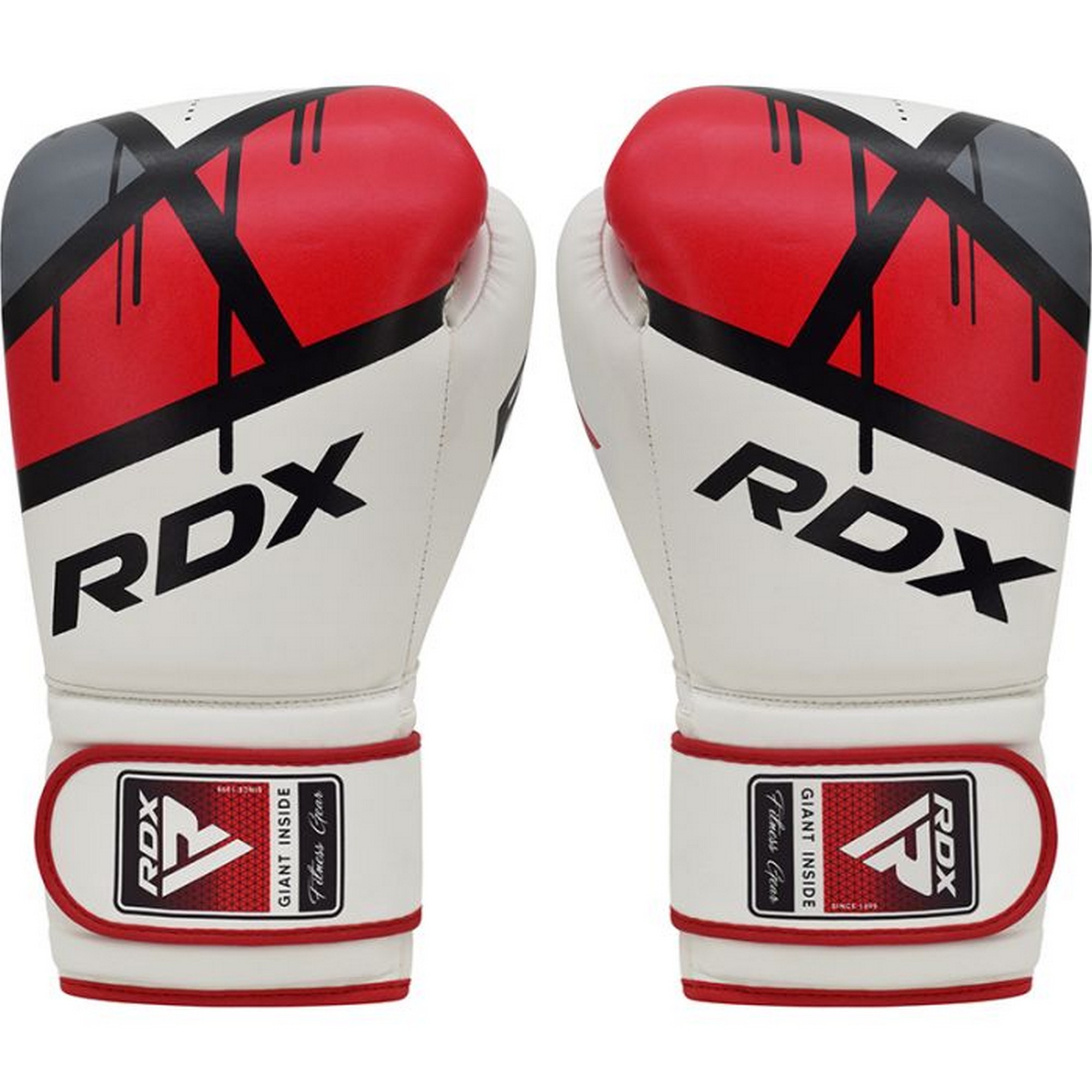 Перчатки тренировочные RDX BGR-F7R-16oz белый\красный 2000_2000