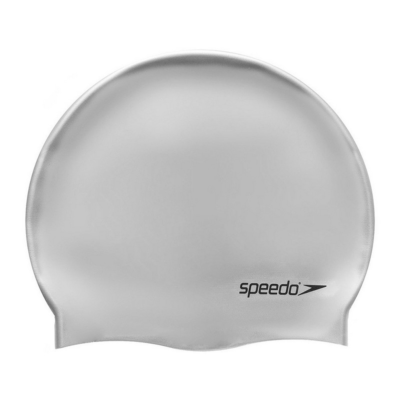 Шапочка для плавания Speedo Plain Flat Silicone Cap 8-709911181 серебристый 800_800