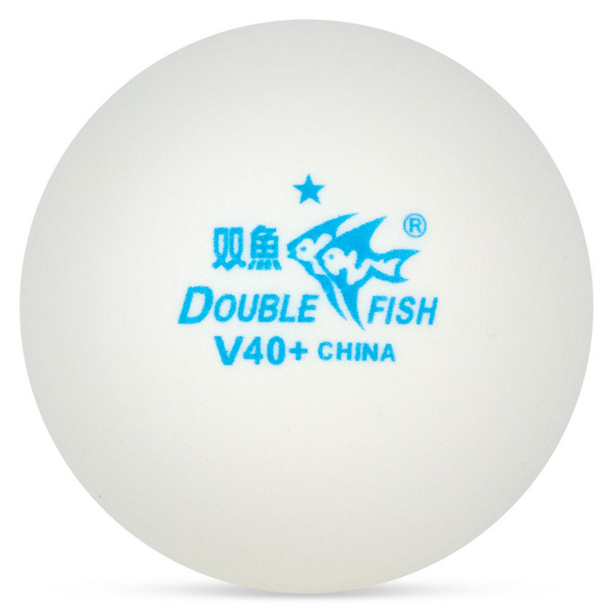 Мяч для настольного тенниса Double Fish 1* Ball dV40+мм, плаcтик, упак.100 шт V40+1 белый 2000_1998