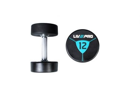 Гантели в уретане 34 кг Live Pro Premium Urethane Dumbbells LP8000-34 450_300