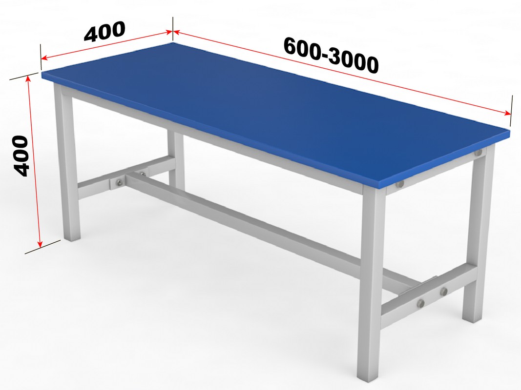 Скамейка для раздевалки без спинки, настил ЛДСП, 50см Glav 10.600-500 1067_800