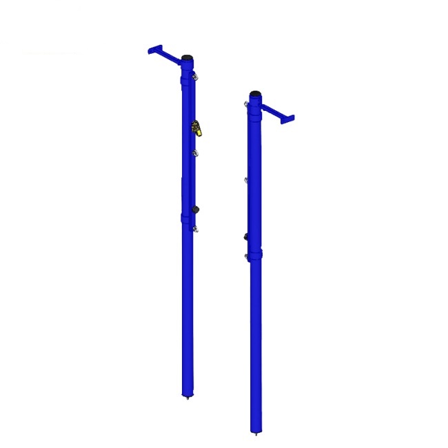 Стойки волейбольные универсальные круглые пристенные с системой натяжения (цвет синий) Dinamika ZSO-004267 650_650
