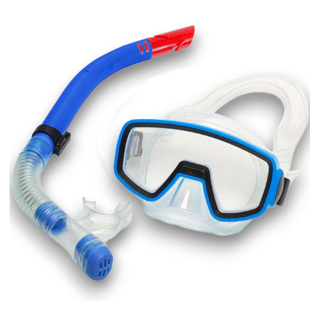 Набор для плавания детский Sportex маска+трубка (ПВХ) E41225 синий 1200_1200