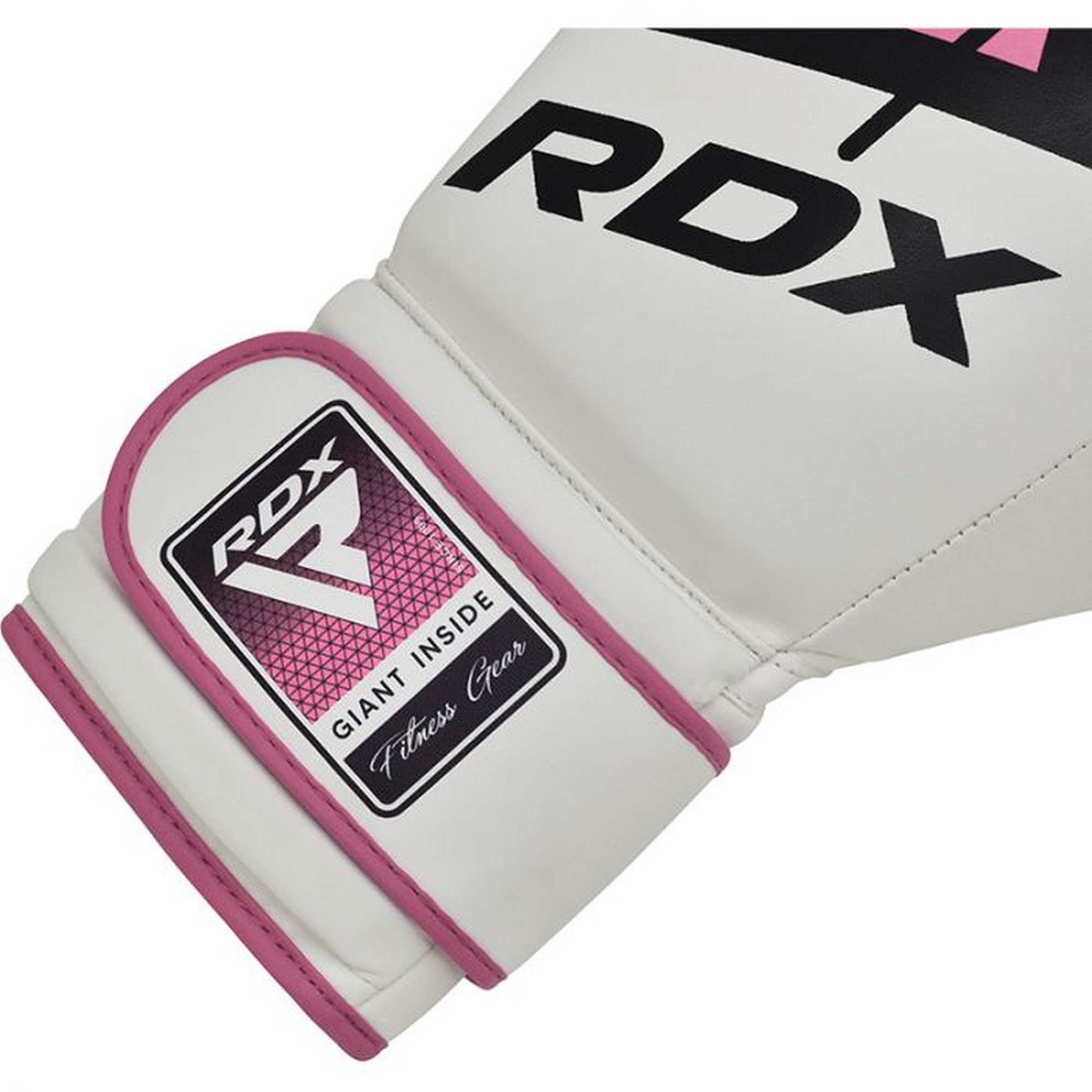 Перчатки тренировочные RDX BGR-F7P-12oz белый\розовый 2000_2000