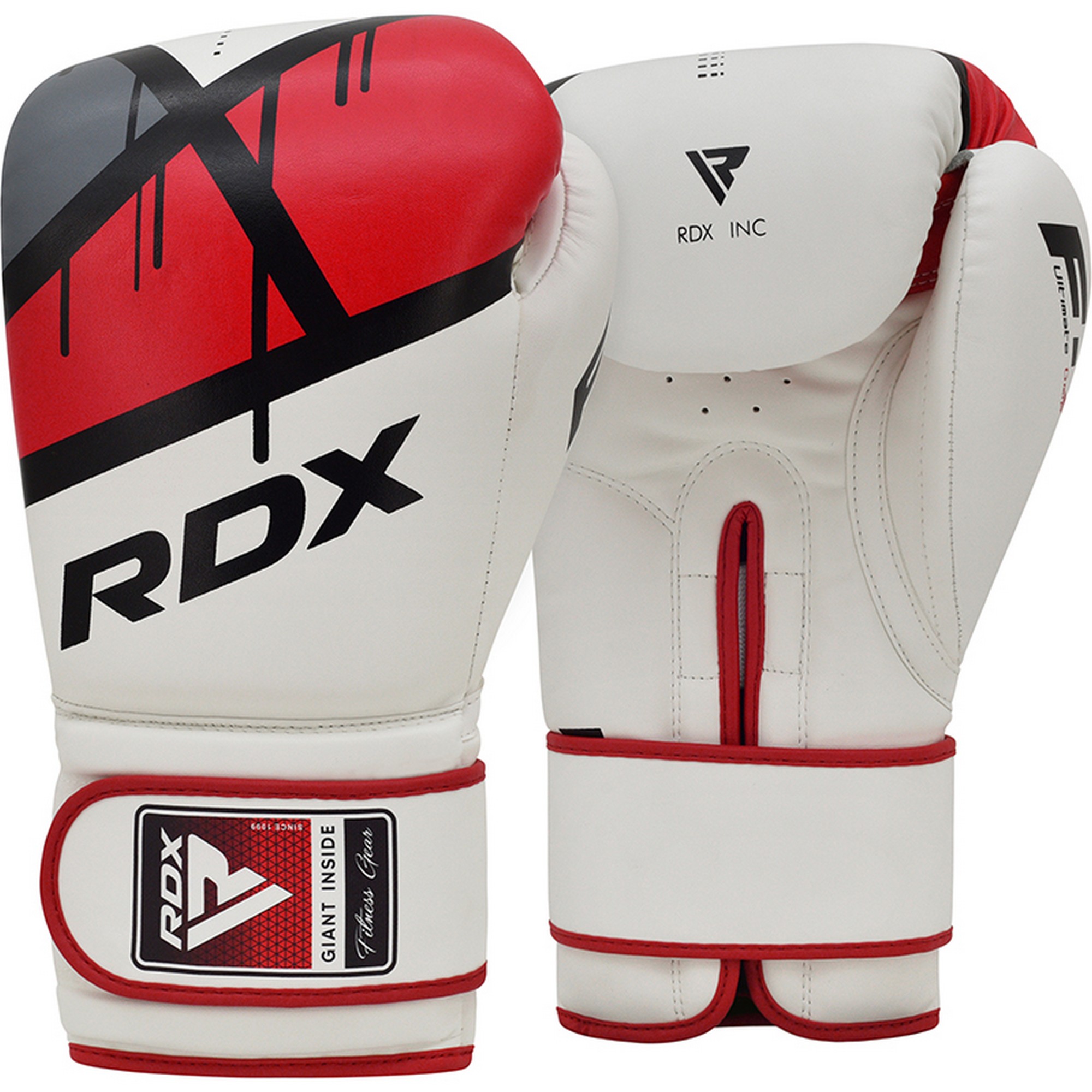 Перчатки тренировочные RDX BGR-F7R-8oz белый\красный 2000_2000