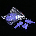 Набор для плавания в zip-lock, беруши и зажим для носа (фиолетовый) Sportex E36868-2 120_120