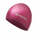 Шапочка для плавания Atemi SC104, силикон, вишневая 120_120