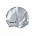 Шапочка для плавания Atemi силикон (c ушами), EC103 серебро 120_120