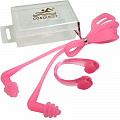 Комплект для плавания беруши и зажим для носа Sportex C33555-2 розовые 120_120