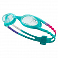 Очки для плавания детские ПРОЗРАЧНЫЕ линзы, нерегул .пер., бирюзовая оправа Nike Easy Fit NESSB166339 120_120